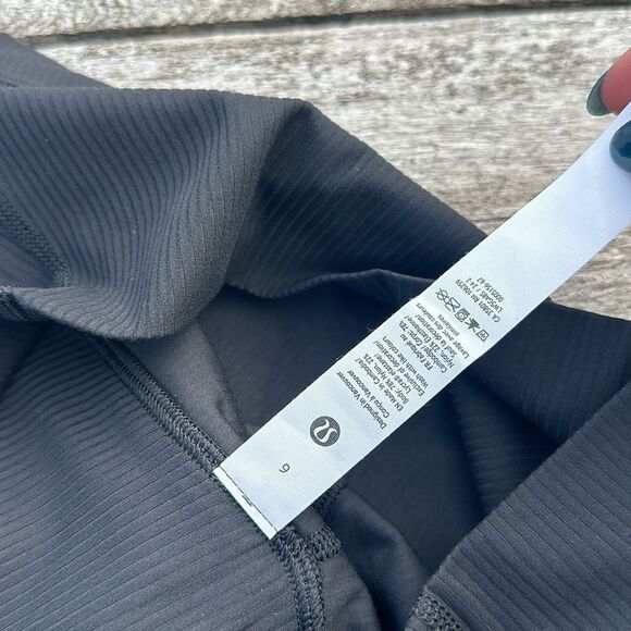 Lululemon Align High-Rise Ribbed Mini-Flared Pant Regular Black size 6 Nwt - Picture 5 of 7
